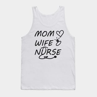 Mom Wife Nurse Retro Healthcare Professional Nursing Tank Top